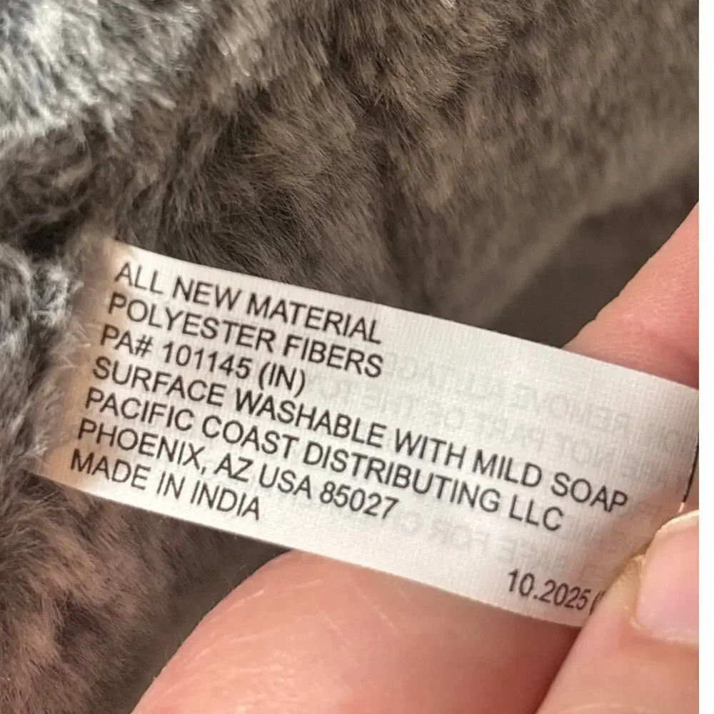 PetSmart NWT Lucky Bear Gray Plush Dog Toy Squaker 11